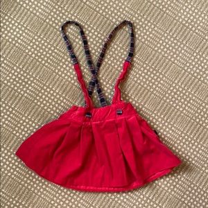 The Beaufort Bonnet Company Red 3T Suspender Skirt